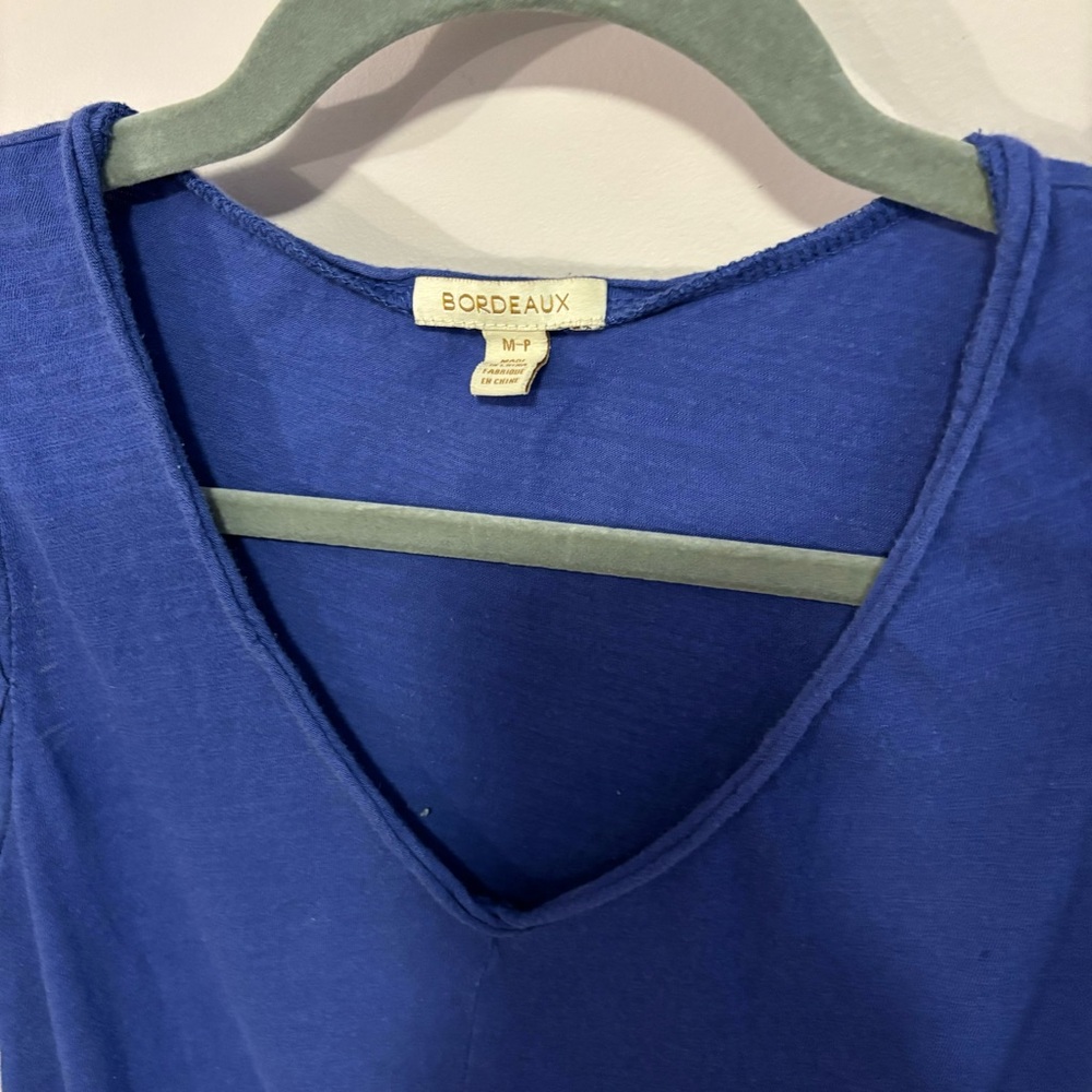 Anthropologie Bordeaux Blue Sleeveless Crop